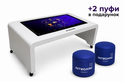 Інтерактивний стіл INTBOARD STYLE 32ʼʼ white MTK8788/8 Gb RAM/128 Gb ROM Android 13 (10529010) + подарунок (2 пуфи)