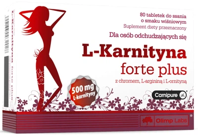 L‑Карнітин Olimp L‑Carnityna Forte Plus 80 таблеток Вишня (5901330032028)