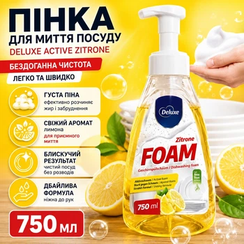Пенка для мытья посуды Foam Deluxe Active Zitrone 7 5 0 мл