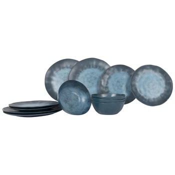 Сервіз столовий Gimex Tableware Stone 12 Pieces 4 Person Dark Blue (6917100)