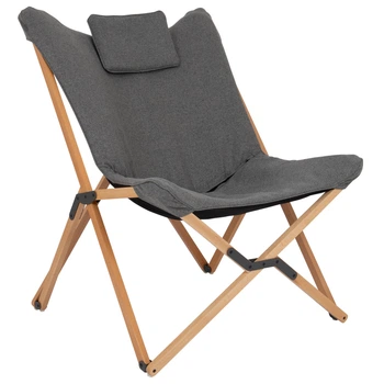 Крісло розкладне Bo-Camp Wembley L, дерев'яний каркас, до 120 кг, Grey (1200380)