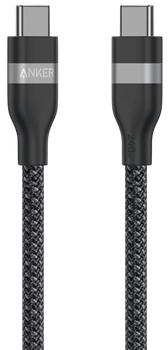 Кабель Anker USB-C to USB-C 240W Upcycled-Braided 1.8 м Черный (A82E2H12)