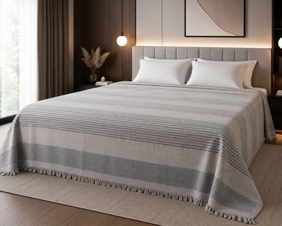 Простынь махровая Parisa Home Pike 150х200 плотность 400 г/м2 серая