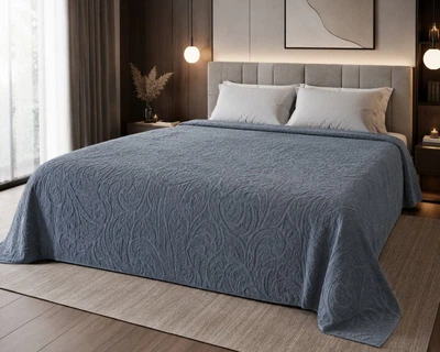 Простынь махровая жаккардовая Parisa Home 200х220 плотность 400 г/м2 серая