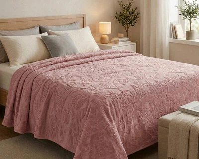 Простирадло махрове жакардове Parisa Home Premium 200х220 щільність 470 г/м2 рожеве