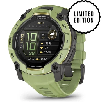 Смарт-годинник Garmin Instinct 3 – 50 mm, AMOLED,Fern green with fern green silicone band (010-03020-02)