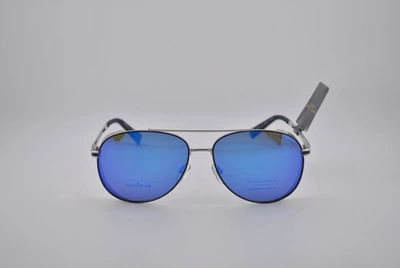 Сонцезахисні окуляри Marc John MJ0794 15-R5 сріблясті з блакитною лінзою дзеркало