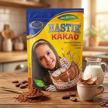 Растворимый какао-напиток порошкообразный NASTIK 140 г