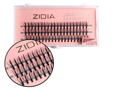 Ресницы накладные пучковые Zidia Cluster Lashes 16D KIM C 0.10 (3 ленты, размер 12 мм)