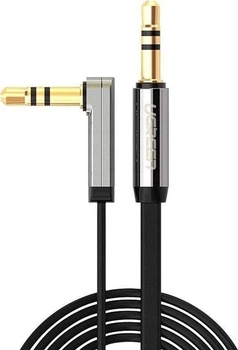 Аудіокабель Ugreen AV119 3.5 мм Male to 3.5 мм Male Straight to angle flat Cable 2 м Black (UGR-10599)
