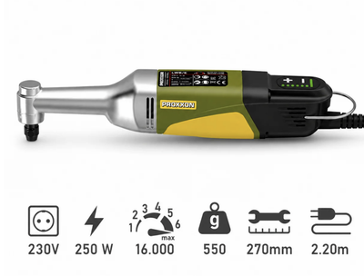 Компактний кутовий гравер Proxxon LWB/BL, 250 Вт, безщітковий двигун (29207)