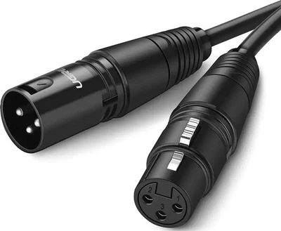 Аудиокабель Ugreen AV130 Cannon Male to Female Microphone Extension Audio Cable 1 м Black (UGR-20708)