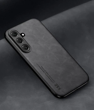 Кожаный чехол XnE Samsung Galaxy S26 S942 с металлической вставкой Black (44933-2B)