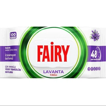 Вологі серветки для прибирання Fairy Lavanta , 100 шт універсальні
