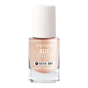 Лак для ногтей TopFace Jelly Effect Nail Polish с глянцевым блеском и быстрым высыханием 007 Светло-бежевый 9 мл