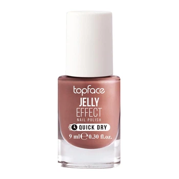 Лак для нігтів TopFace Jelly Effect Nail Polish з глянцевим блиском та швидким висиханням 053 Світлий вишневий 9 мл