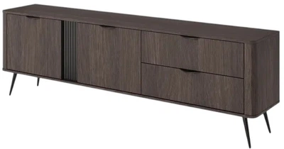 Тумба под телевизор Frisco Верис 1952х380х612 мм Дуб Dunin/Черный (23807-MEB3185)