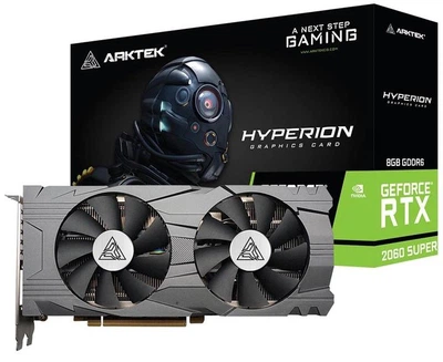 ВИДЕОКАРТА ARKTEK NVIDIA Geforce RTX2060 SUPER 8GB GDDR6 Full Size Dual Fan 256 Bit AKN2060SD6S8GH1