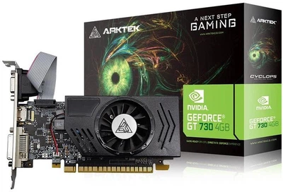 ВИДЕОКАРТА ARKTEK GT730 4GB GDDR5 64BIT HDMI, DVI, VGA PCI-E LOW PROFILE AKN730D5S4GL1