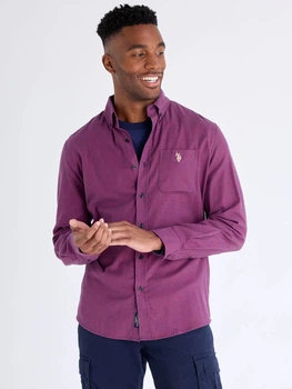 Рубашка летняя мужская U.S. Polo Assn 324859548 M Розовый/Синий (1159863097)