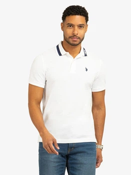 Поло довге чоловіче U.S. Polo Assn 612956521 XL Біле (1159863079)