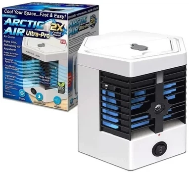 Портативний охолоджувач повітря Arctic Cool Ultra-Pro для приємної прохолоди вдома та в офісі міні кондиціонер з водяним охолодженням холодним зволоженням двома швидкостями USB живленням регулюванням потоку повітря та тихою роботою