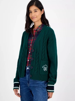 Кардиган в'язаний жіночий Tommy Hilfiger 706269852 2XL Зелений (1159863452)
