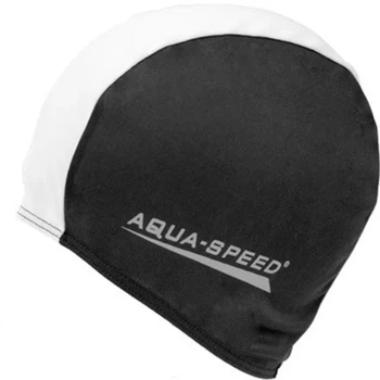 Шапка для плавания AQUA SPEED полиэстер OSFM черная белая