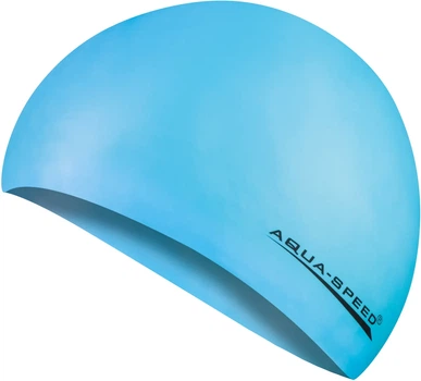 Шапка для плавания Aqua Speed силикон унисекс OSFM голубая