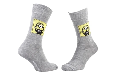 Шкарпетки MINIONS бавовна 39-42 світло-сірі