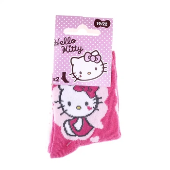 Шкарпетки Hello Kitty хлопок 19-22 белый пурпурный
