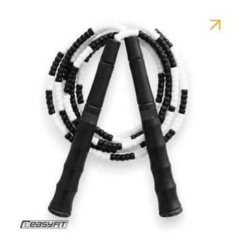 Бисерная скакалка ProDobro TPU 2,7 м Черно-белая