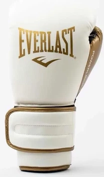 Боксерские перчатки Everlast полиуретан 10 унций белый золотой унисекс