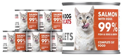 Вологий корм для котів John Dog for Cats Лосось з яйцями Філе 6 х 140 г (5903769009411)