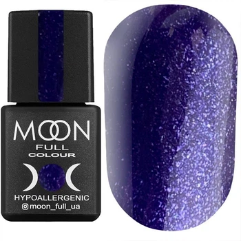 Гель-лак для нігтів MOON FULL color Gel polish №318 фіолетовий з сріблястим шіммери 8 мл