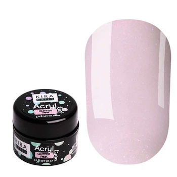 Акрил гель для нарощування нігтів Kira Nails Acryl Gel Glitter Pink 5 г