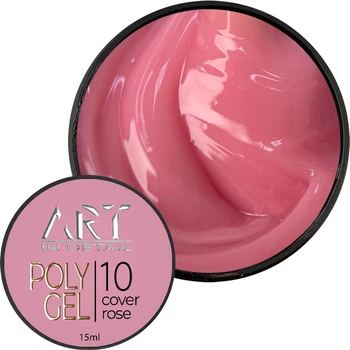 Полігель для нарощування нігтів ART POLYGEL №10 Cover Rose 15 мл