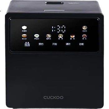 CUCKOO Корейская мультиварка-рисоварка с антипригарным покрытием, многофункциональная, с интеллектуальным контролем температуры, резервированием на 24 часа, черная, 2 л, на 1-2 порции, CR-0410MB