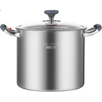 Каструля MAXCOOK супова, нержавіюча сталь 316L, подвійне дно, 24 см, MCT9873