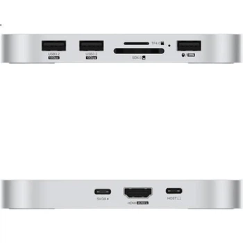 Хаб Hagibis для Mac mini M4 с картридером SD/TF, USB-C
