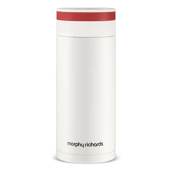 Термокружка Morphy Richards из нержавеющей стали 304 с вакуумной изоляцией и силиконовой нескользящей вставкой, кремово-белая