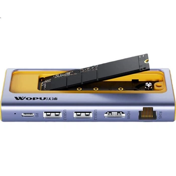 Док-станция Wopool M.2 NVMe SSD с разъемом Type-C на HDMI, внешний SSD-ридер для ноутбуков Huawei, Apple и MacBook.