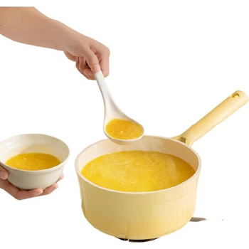 JD Original Milk Pot, Маленький горщик для супу для дитячого харчування, Керамічний антипригарний [Titanium Healthy], 20 см, градієнтний жовтий