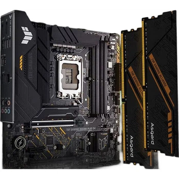 Модуль пам'яті Asgard 16 ГБ (8 ГБ x 2) DDR4 3600 для настільних комп'ютерів, спільне видання Jinlun Jia та TUF, розподільник тепла, преміальні чіпи, CL18, чорно-помаранчева броня, аксесуар для комп'ютерів зі штучним інтелектом