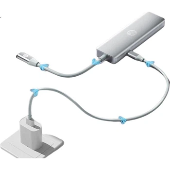 USB-концентратор HP, док-станция с несколькими портами USB 3.0, удлинитель USB, адаптер-конвертер для ноутбука, независимый источник питания, CT210 серебристого цвета