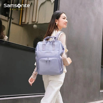 Женский повседневный рюкзак для ноутбука Samsonite, большой вместительный, фиолетовый, BT5, новогодний подарок для девушки.