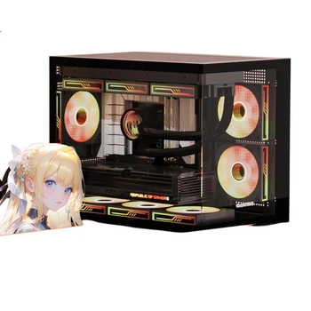 Корпус для комп'ютера Great Wall Neptune H3 Black Seaside View (материнська плата M-ATX/без А-стійки/материнська плата ззаду/роз'єм для водяного охолодження 360 мм/9 позицій для вентиляторів/легке зняття бічної панелі/відеокарта 5090)