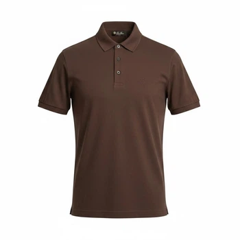 Мужская футболка-поло Loro Piana Brentwood Polo Shirt коричневая размер M (LP13002.1M)