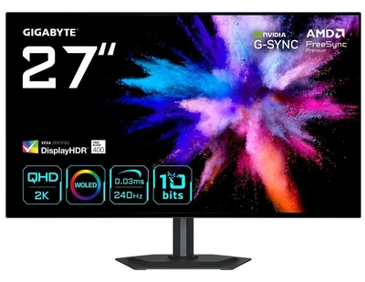 Монитор 27" GIGABYTE GO27Q24G (GO27Q24G Gaming Monitor) 2560x1440 (QHD, 2K) OLED 240 Hz