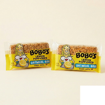 Органический овсяный батончик Bobo's Lemon Poppyseed Oatmeal Bar с лимоном и маком 85 г 2 шт
